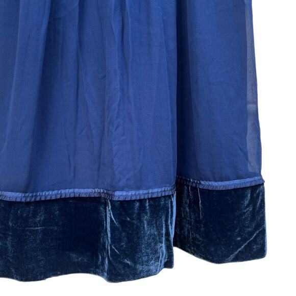 NEW Laundry Shelli Segal Silk Cocktail Dress Navy Blue Sweetheart Neck Women 4 - Picture 3 of 6